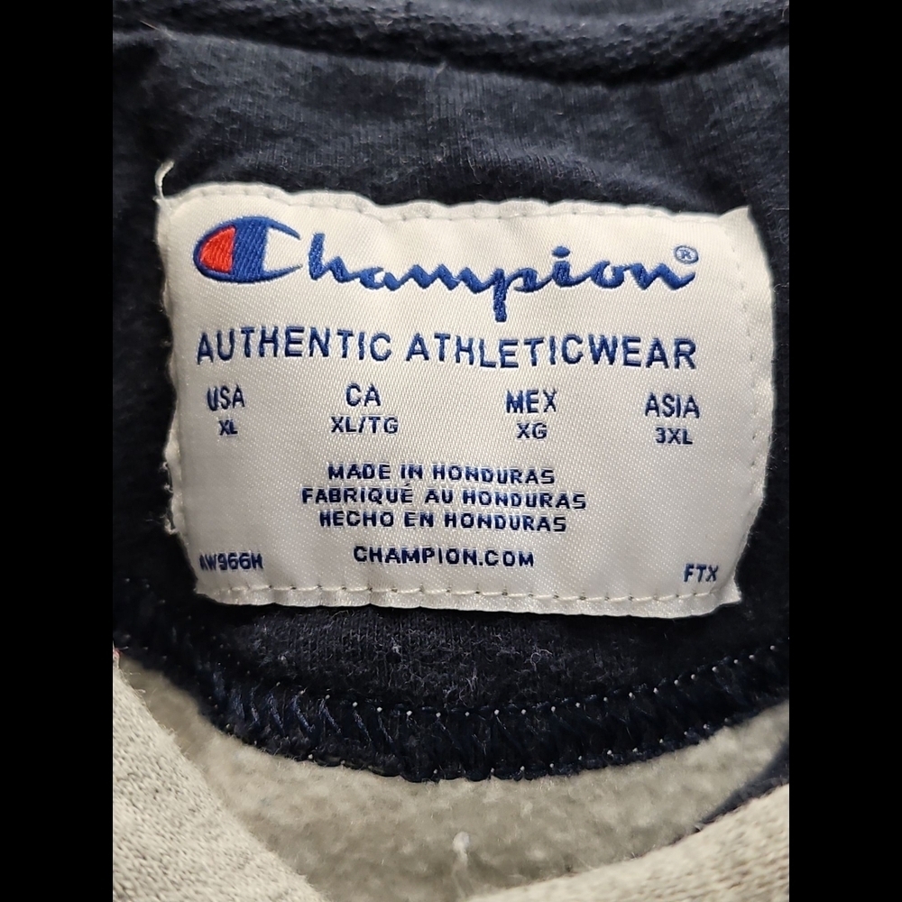 Champion Gray Hoodie w/Blue Logos - Picture 5 of 5